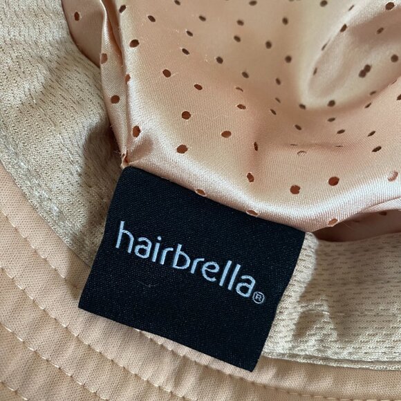 Hairbrella Pink Satin-Lined UPF 50+ Sun and Rain Hat Waterproof with Chin Strap - Picture 10 of 13